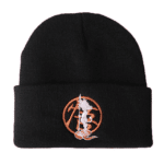 Kid Goku Flying Nimbus Kanji Symbol Black Knitted Beanie