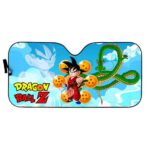 Kid Goku Shenron And Seven Dragon Balls Car Sun Shade