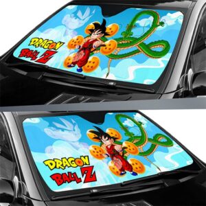 Pare-brise voiture Dragon Ball SunShade Goku Vegeta Super Saiyan protection  pare