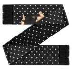 Kid Goku Supreme Polka Dot Pattern Black Wool Scarf