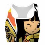 Kid Mai Dragon Ball Z White Orange Cute and Cool Sports Bra