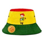 Kid Son Gohan Dragon Ball Z Yellow Green Red Cute Bucket Hat