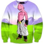 Kid Buu Dragon Ball Super Villain Green Cool 3D Crewneck Sweatshirt - Saiyan Stuff