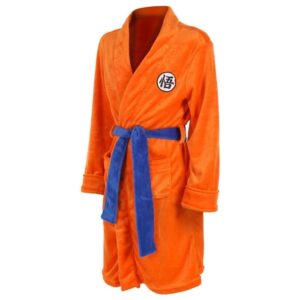 Dragon Ball Z Inspired Goku Kanji Adult Orange Bathrobe