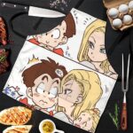 Krillin Android 18 and Marron Dragon Ball Z Cute Cool Apron