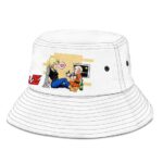 Krillin and Android 18 Dragon Ball Z White Cool Bucket Hat