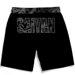 Kush Collective Marijuana Saiyan Logo Black Beach Shorts