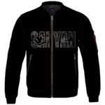 Kush Collective Marijuana Saiyan Logo Black Awesome Bomber Jacket