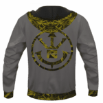 Kush Collective Marijuana Saiyan Logo Grey Awesome 420 Hoodie