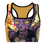 Lord Beerus Eating Ramen Dragon Ball Z Cool Hip Sports Bra