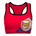 Majin Buu and the Dragon Balls DBZ Pink and Red Sports Bra