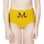 Majin Logo Dragon Ball Z Cool Yellow Women's High-Waist Brief