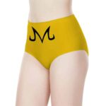 Majin Logo Dragon Ball Z Cool Yellow Women's High-Waist Brief