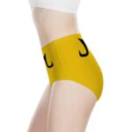 Majin Logo Dragon Ball Z Cool Yellow Women's High-Waist Brief