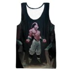 Majin Buu Pure Evil Black Painting Graffiti Art 3D Tank Top - Saiyan Stuff