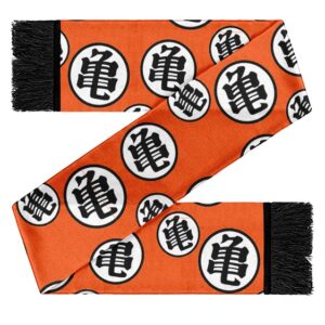 Master Roshi Kanji Symbol Pattern Orange Wool Muffler
