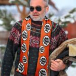 Master Roshi Kanji Symbol Pattern Orange Wool Muffler