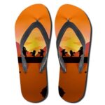 Master Roshi Krillin and Kid Goku Sunset Silhouette Slippers