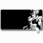 Minimalist Gogeta Silhouette Black Extended Mouse Pad