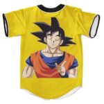 Dragon Ball Z Charming Face Son Goku Yellow Baseball Jersey