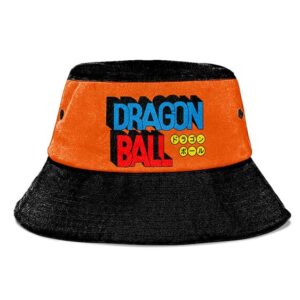 Old School Dragon Ball Orange and Black Awesome Bucket Hat