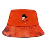 Orange Minimalist Tie Dye Kid Goku Dragon Ball Bucket Hat