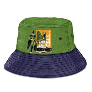 Perfect Cell Dragon Ball Z Green and Gray Cool Bucket Hat