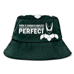 Perfect Cell Quote Dragon Ball Z Green Powerful Bucket Hat