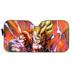 Powerful Super Saiyan Gogeta Red Aura Car Sun Shade