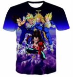 Prince Vegeta All Forms Super Saiyan Transformation 3D T-Shirt - Saiyan Stuff