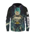 Dragon Ball Z Electrifying Vegeta Super Saiyan Blue Hoodie