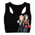 Red Ribbon Army Android 17 and 18 DBZ Powerful Sports Bra