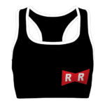 Red Ribbon Army Dragon Ball Black Cool Awesome Sports Bra