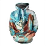 Resurrection F DBZ Super Saiyan Blue Goku Painting Artwork 3D Hoodie