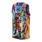 SSJ Blue Goku Dragon Ball Z Blue Bball Jersey
