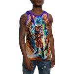 SSJ Blue Goku Dragon Ball Z Blue Bball Jersey