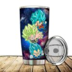 SSJ Blue Goku Vegeta And Broly Dragon Ball Super Tumbler