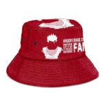SSJ Gohan Quote Dragon Ball Z Red and Powerful Bucket Hat