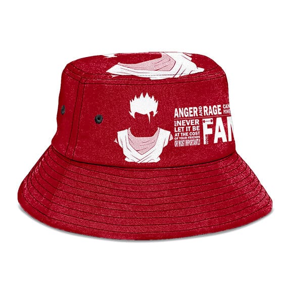 SSJ Gohan Quote Dragon Ball Z Red and Powerful Bucket Hat - Dragon Ball ...