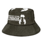 SSJ Trunks Quote Dragon Ball Z Gray and Powerful Bucket Hat