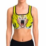 SSJ2 Majin Vegeta Dragon Ball Z Cool and Powerful Sports Bra