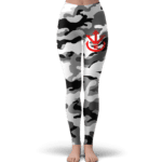 Saiyan Royal Family Symbol Camouflage Black White Yoga Pants