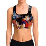 Saiyan Saga Goku and Vegeta DBZ Cool and Powerful Sports Bra