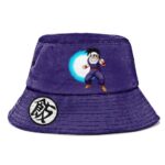 Son Gohan Ki Energy Kanji DBZ Purple and Powerful Bucket Hat