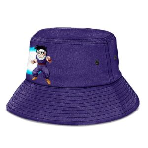 Son Gohan Ki Energy Kanji DBZ Purple and Powerful Bucket Hat