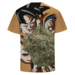 Son Goku Charging Up Kamehameha Kush 420 Marijuana T-shirt