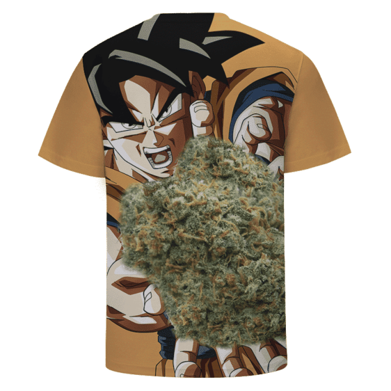 Son Goku Charging Up Kamehameha Kush 420 Marijuana T-shirt