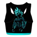 Son Goku Dragon Ball Z Blue Black Cool Powerful Sports Bra
