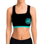 Son Goku Dragon Ball Z Blue Black Cool Powerful Sports Bra