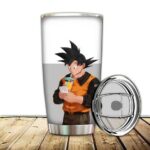 Son Goku Drinking Juice Casual Look Dragon Ball Z Tumbler